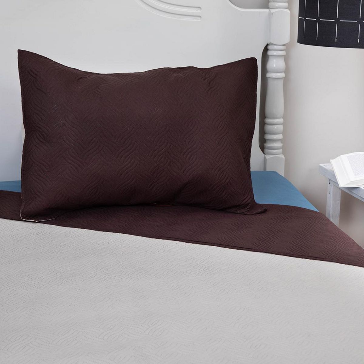 DORAL - Quilt 1.5 plazas Bicolor Beige/Café 