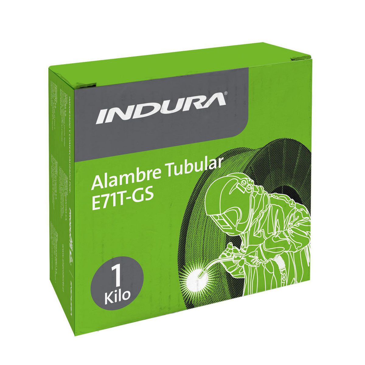 INDURA - Alambre Tubular o Fluxcore E71T-GS c/proteccion Gaseosa incluido 0,8mm