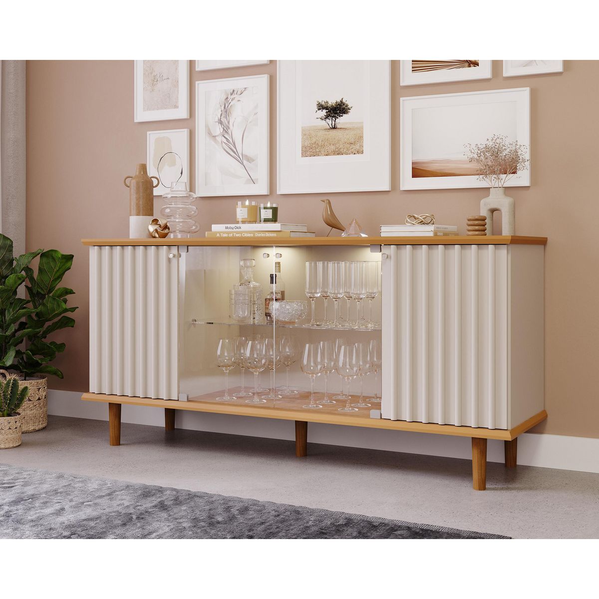 DECOCASA - Buffet Janice Off White 45.3x165x78 cm