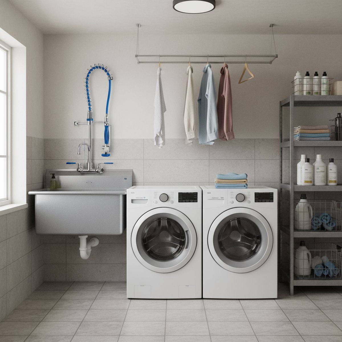 GENEBRE - Columna Prelavado con Monomando Mezclador