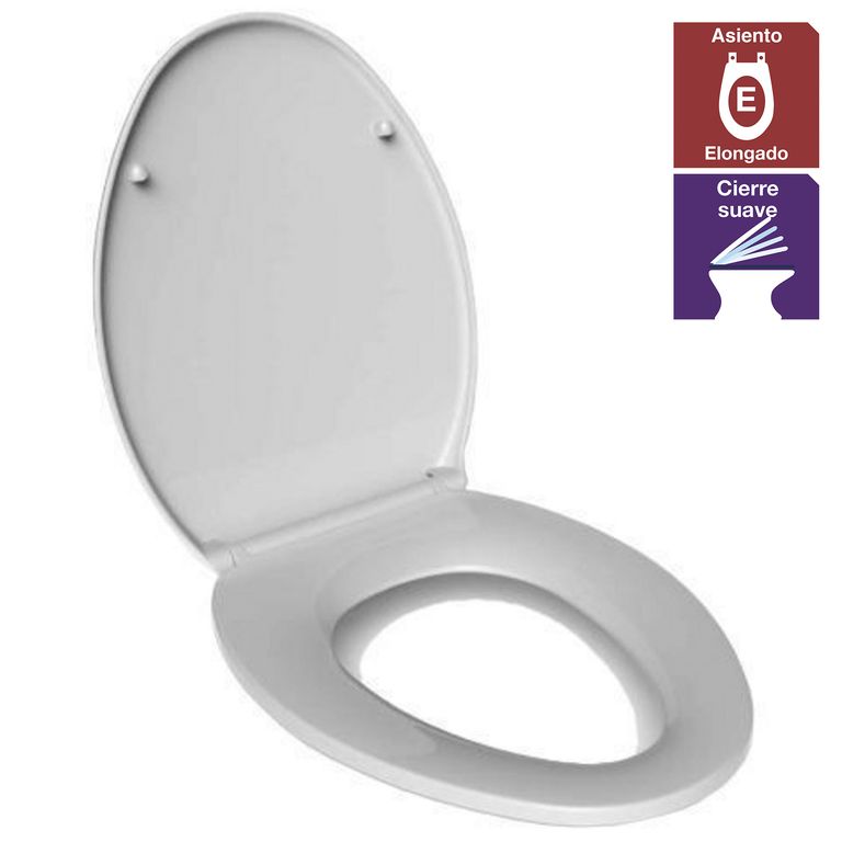 Asiento WC Elongado Cierre Suave