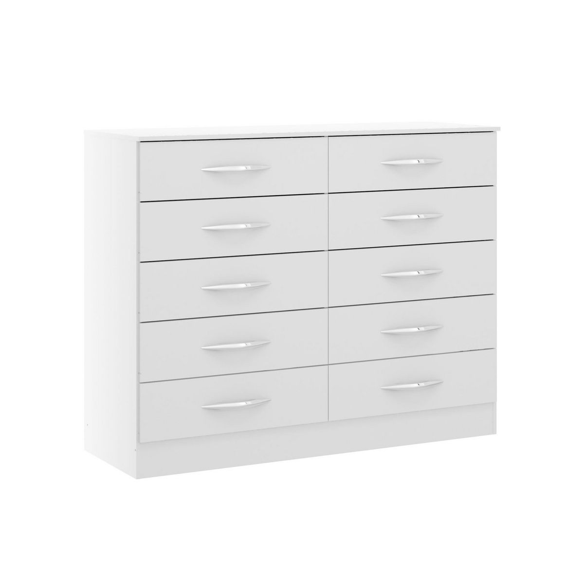 EXIT - Cómoda 10 Cajón 117x92,2x40,5 cm Blanco