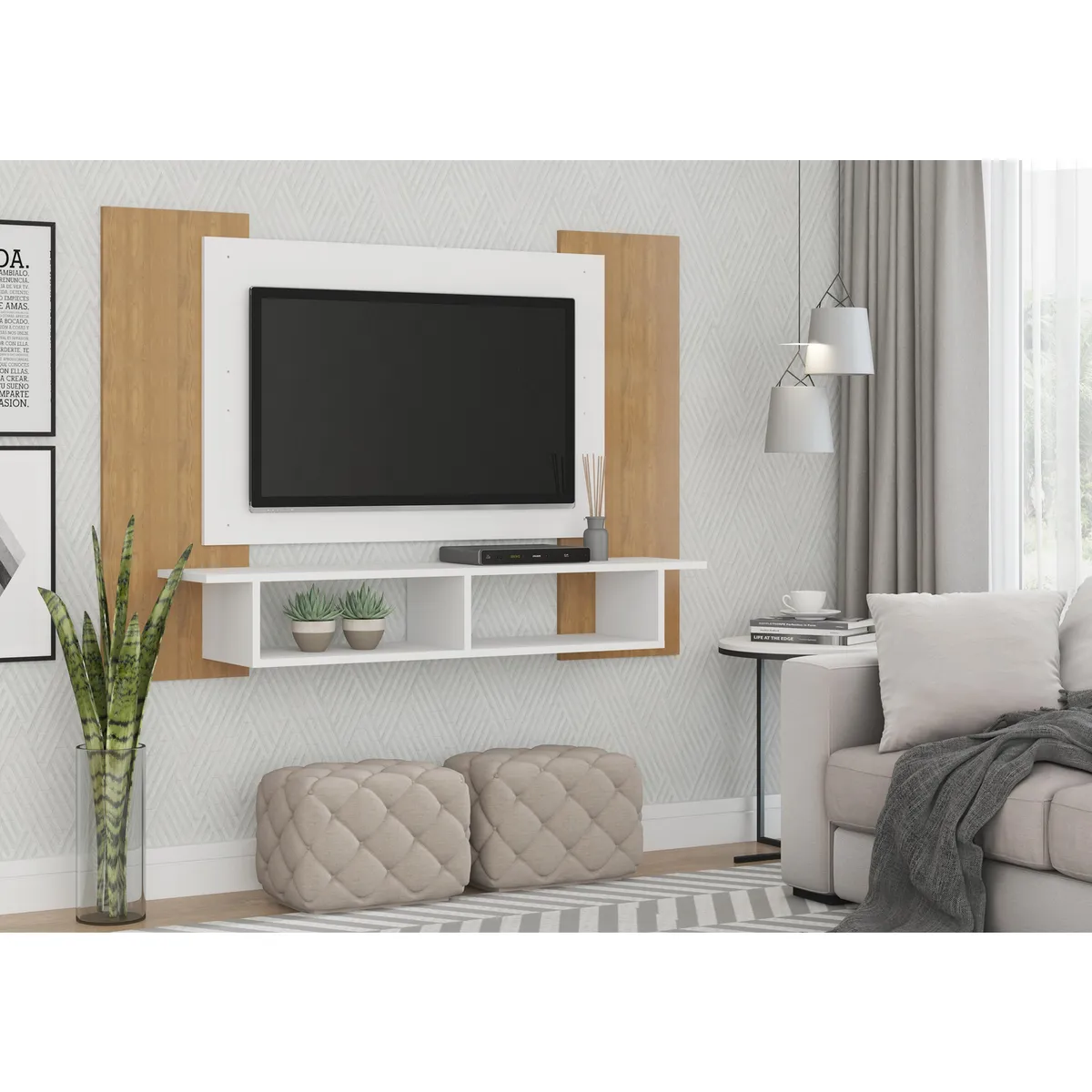 EXIT - Panel 55 " Atlanta Roble/blanco 131x91x26.5 cm