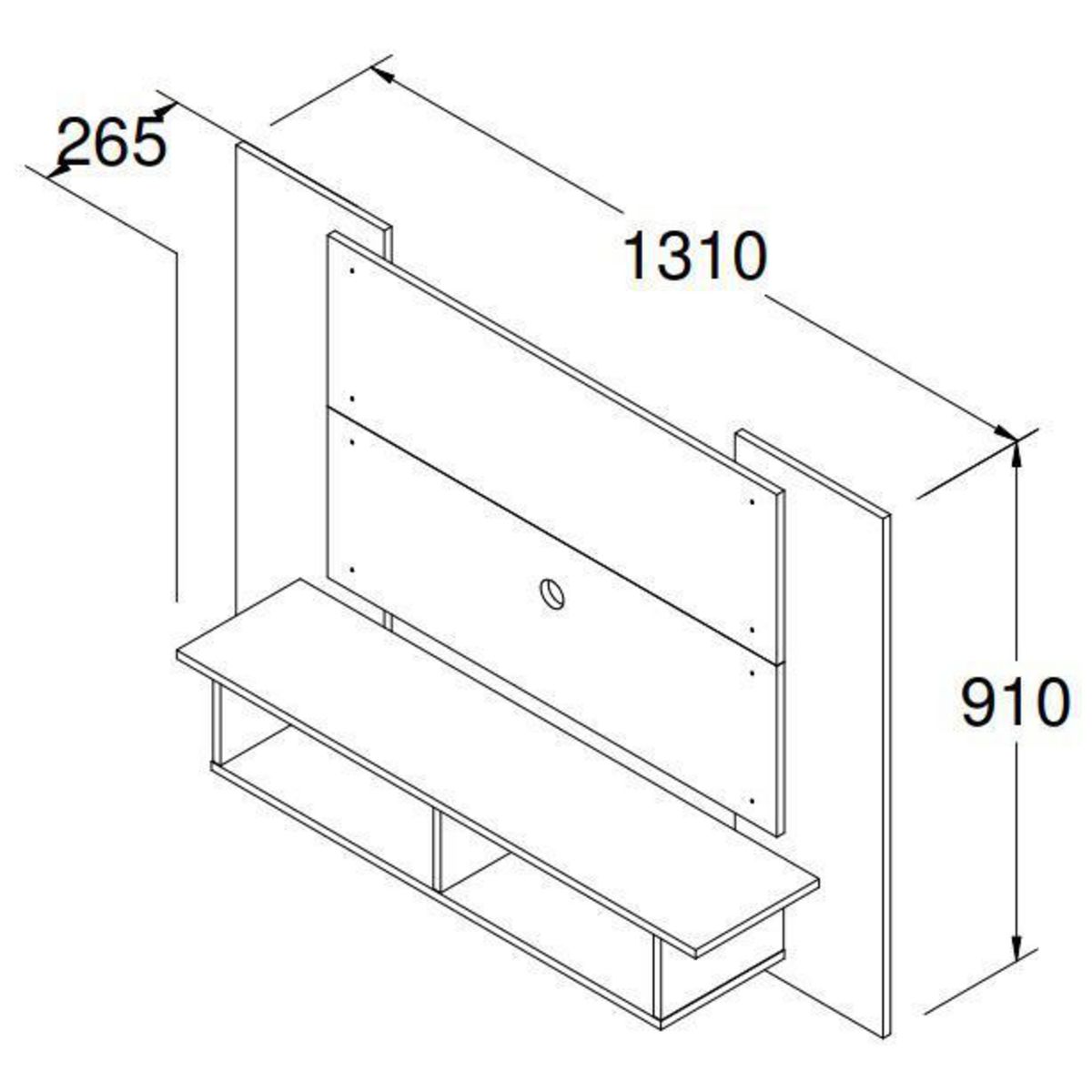 EXIT - Panel 55 " Atlanta Roble/blanco 131x91x26.5 cm
