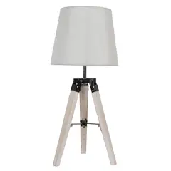 TEMPORA - Lámpara De Mesa Tripode Madera Blanca