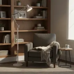 TEMPORA - Lámpara de Pie Blanco 54x42 cm