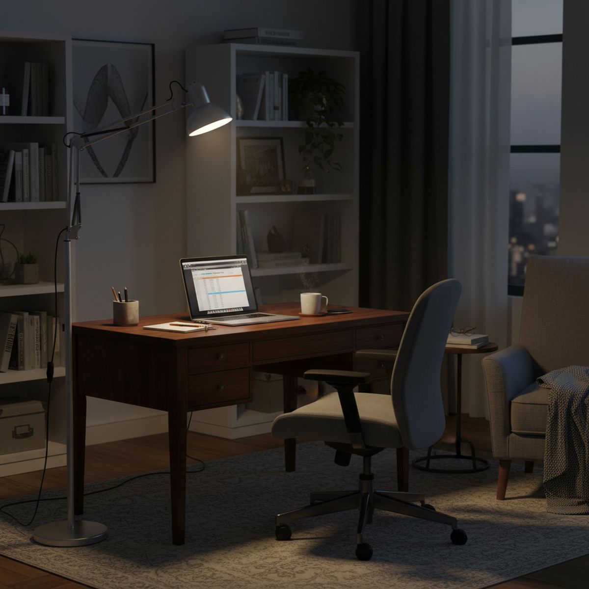 TEMPORA - Lámpara de Pie EW-XY-T880 Gris 28x28 cm