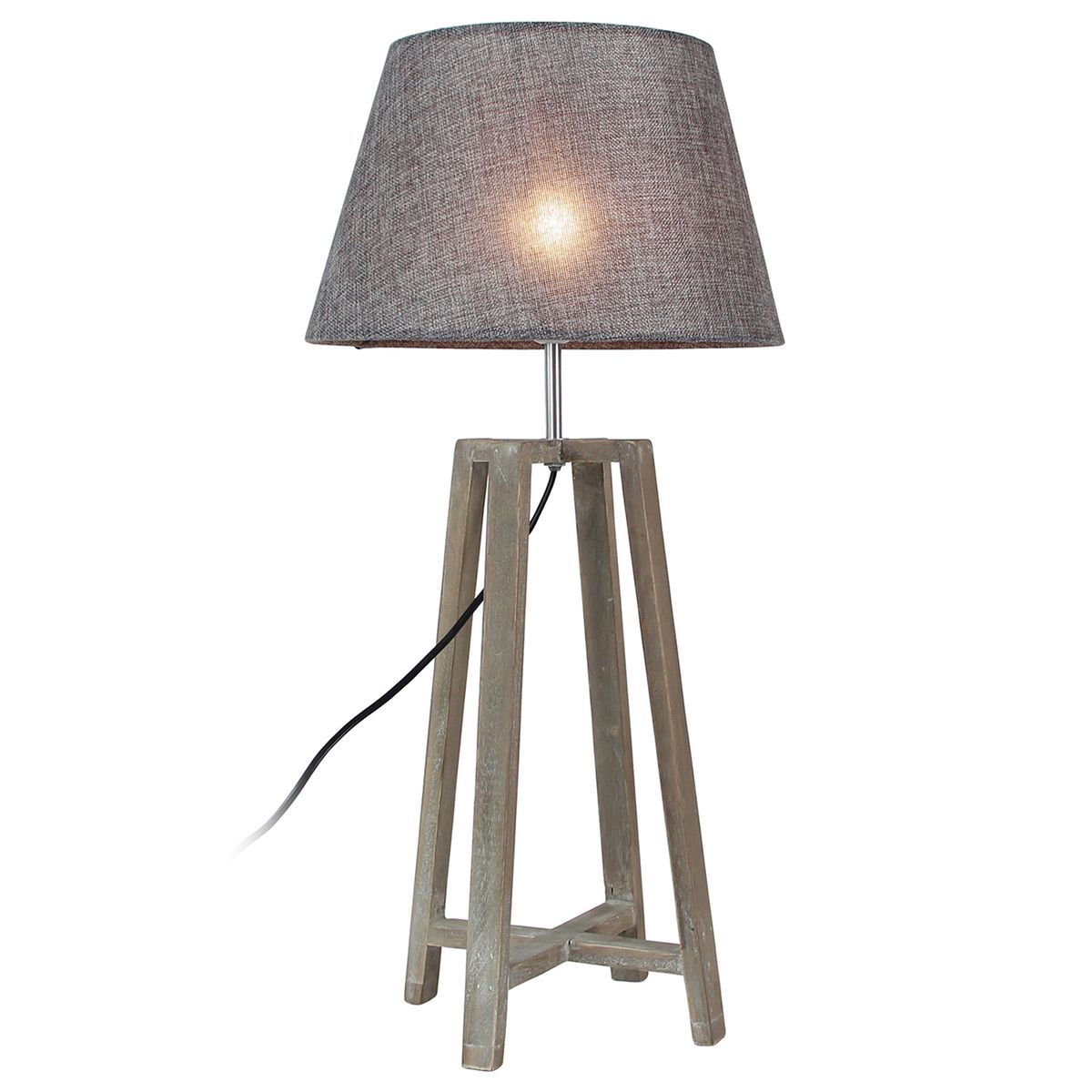 TEMPORA - Lámpara De Mesa Tripode Madera Natural
