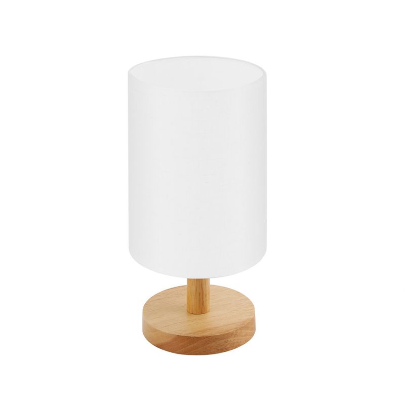 TEMPORA - Lámpara De Mesa Velador Tela Blanca
