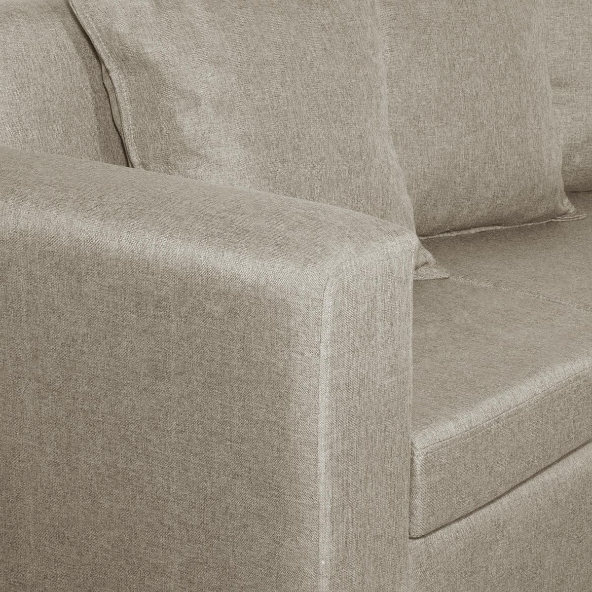 DECOOUTLET - Sofá Seccional 5 cuerpos Turin 200x94x203 cm Beige