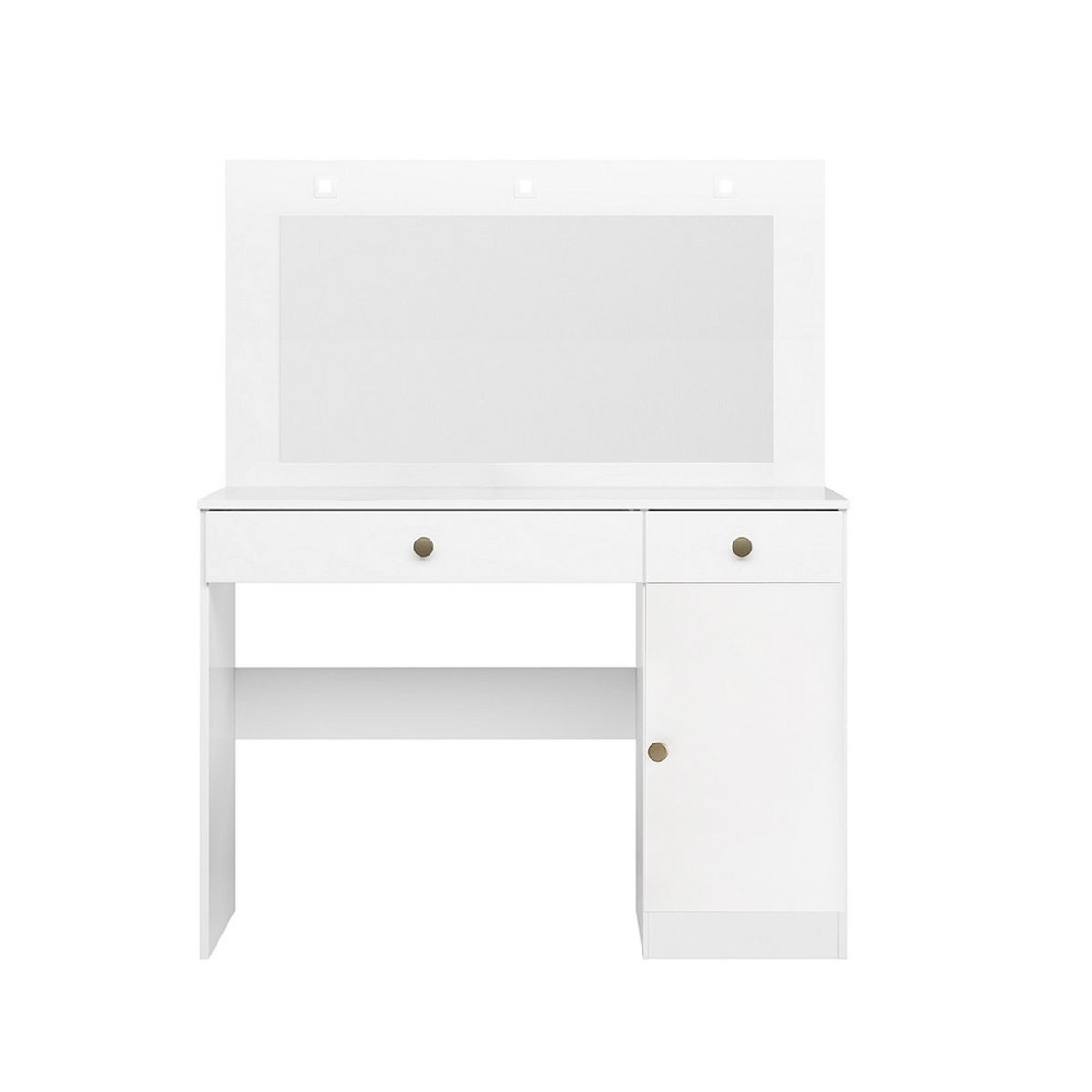 DI PORETTI - Tocador 1 Puerta 2 Cajón(es) Bella 110x137x47 cm Blanco