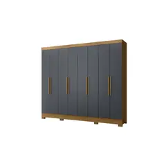 DI PORETTI - Clóset Diplomata 8 Puerta(s) 4 Repisa(s) 236x212x47 cm Café/Gris