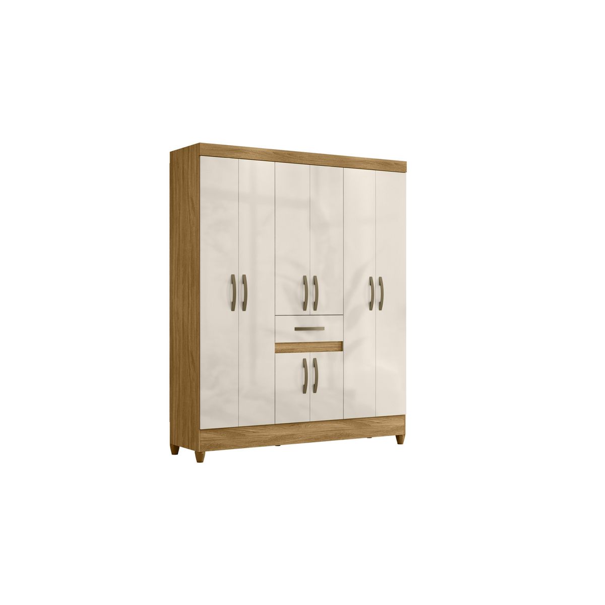 DI PORETTI - Clóset Portugal 8 Puerta(s) 1 Cajón(es) 3 Repisa(s) 165x204x47 cm Café/Blanco