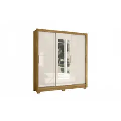 DI PORETTI - Clóset Bahamas 3 Puerta(s) 3 Repisa(s) 212x202x52 cm Café/Blanco