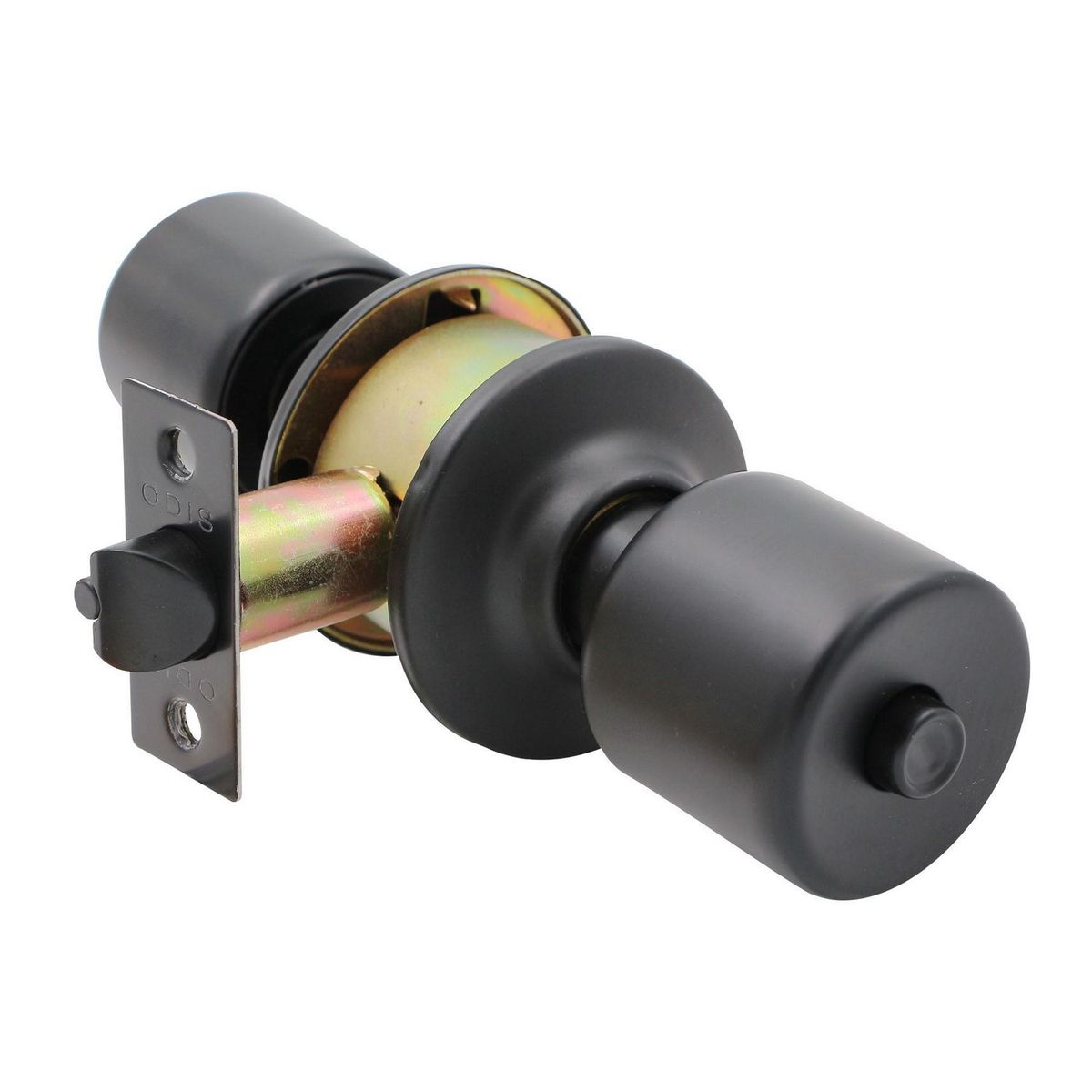 ODIS - Cerradura cilindrica Cerradura de dormitorio Tubular Embutida Negro 