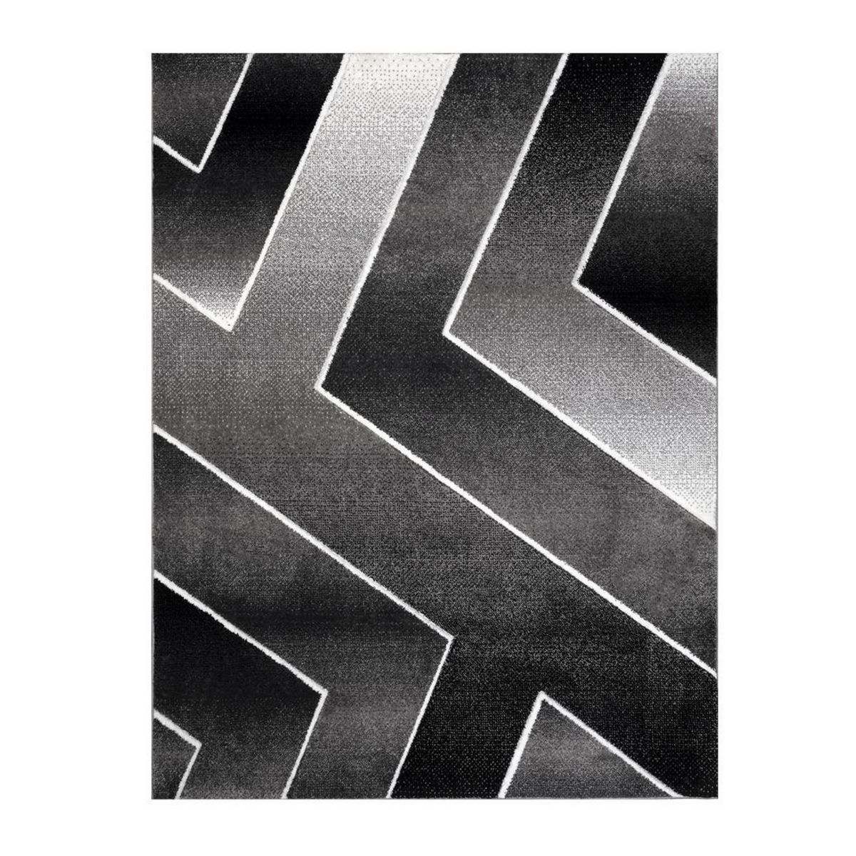 IDETEX - Alfombra Carved avangard 170x230 cm Polipropileno Negro