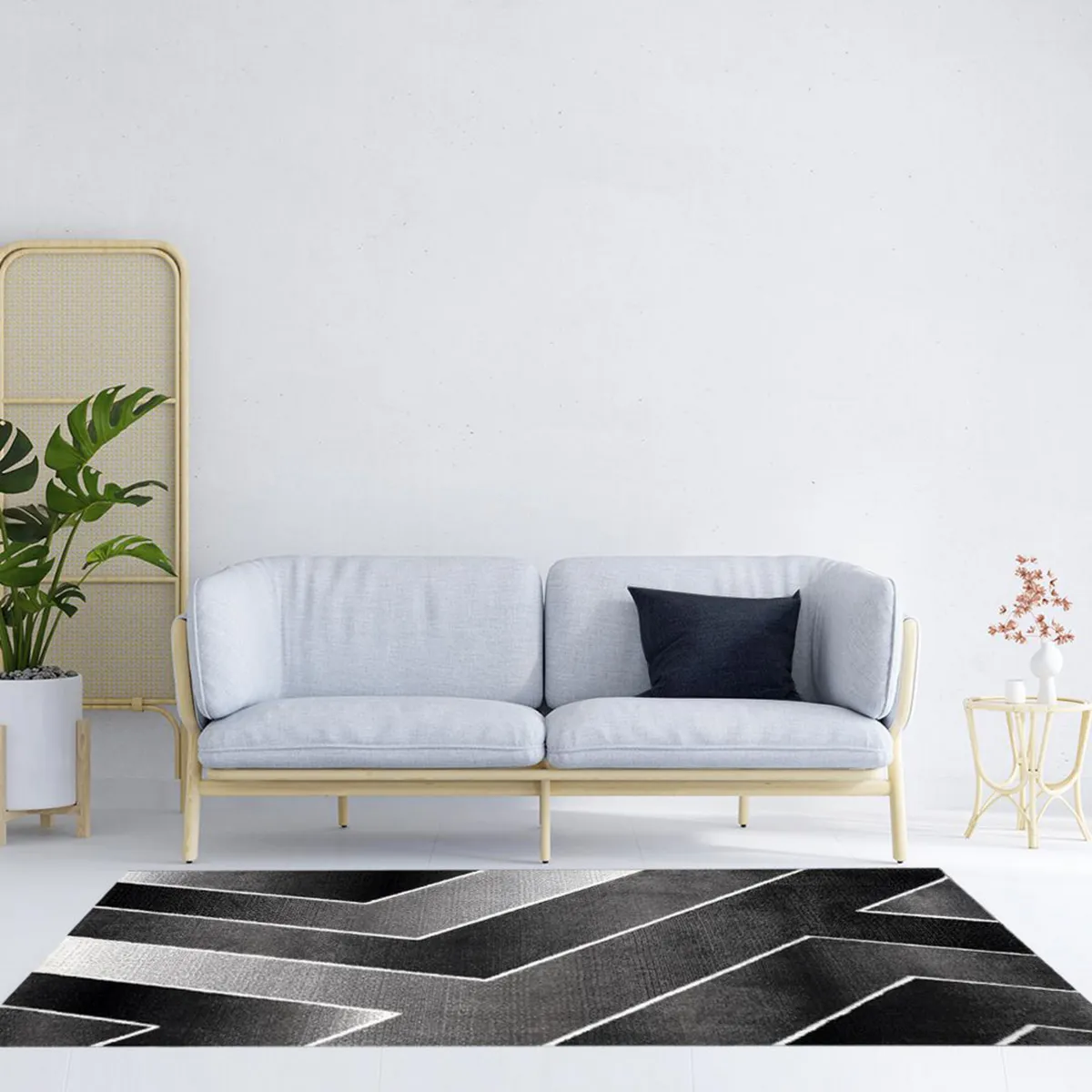 IDETEX - Alfombra Carved avangard 170x230 cm Polipropileno Negro