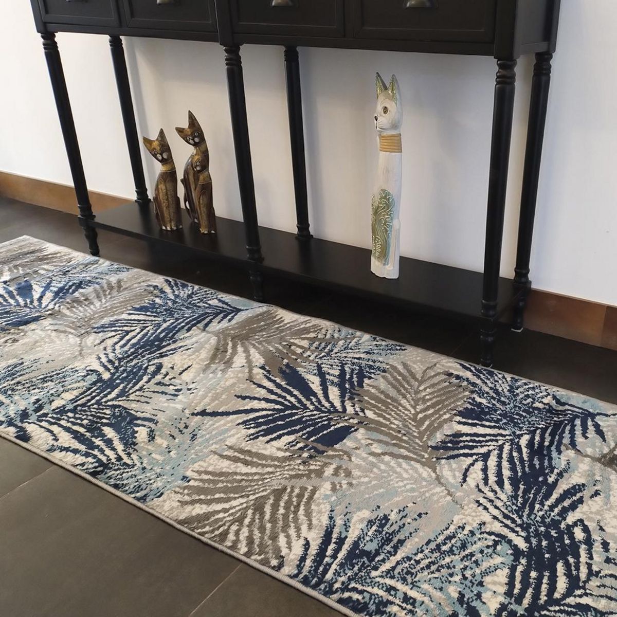 Alfombra Norway 70x230 cm Polipropileno Azul, marca IDETEX - Foto 2