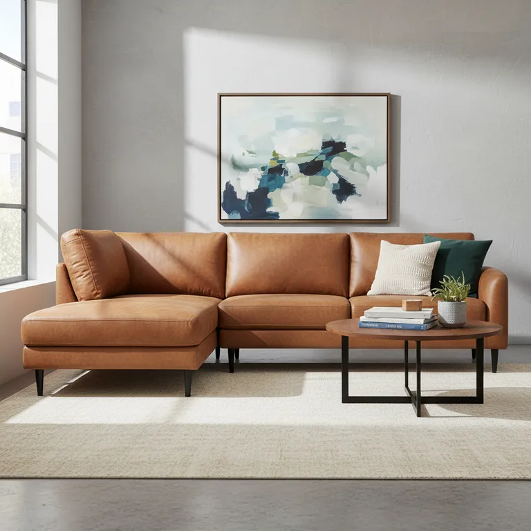 ROSEN Sofá Seccional 3 cuerpos Adana 261x168x82 cm Caramelo
