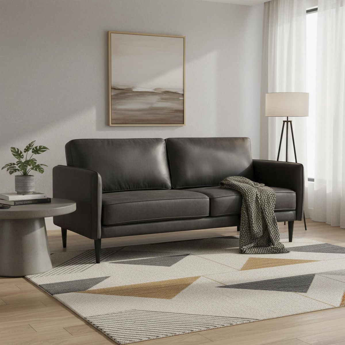 ROSEN - Sofá 3 cuerpos Tabiz 82x175x83 cm Grafito