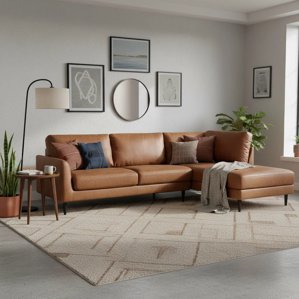 ROSEN - Sofá Seccional 3 cuerpos Adana 262x82x168 cm Caramelo