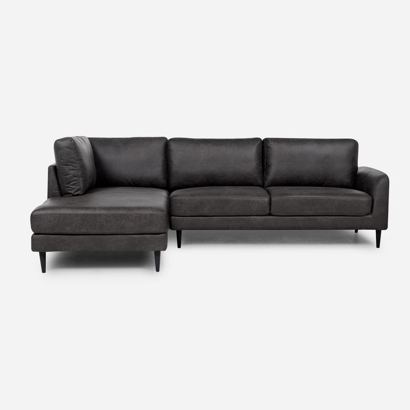 ROSEN - Sofá Seccional 3 cuerpos Adana 261x168x82 cm Grafito