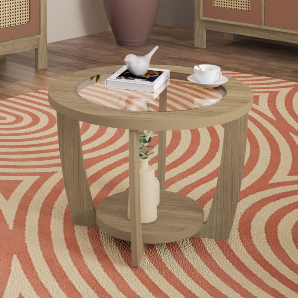 EXIT - Mesa de centro Curve Roble 60x60x42.5 cm