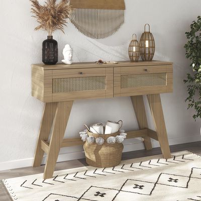 Imagen 2 del producto Mesa de arrimo Trama Roble 110x33x80 cm