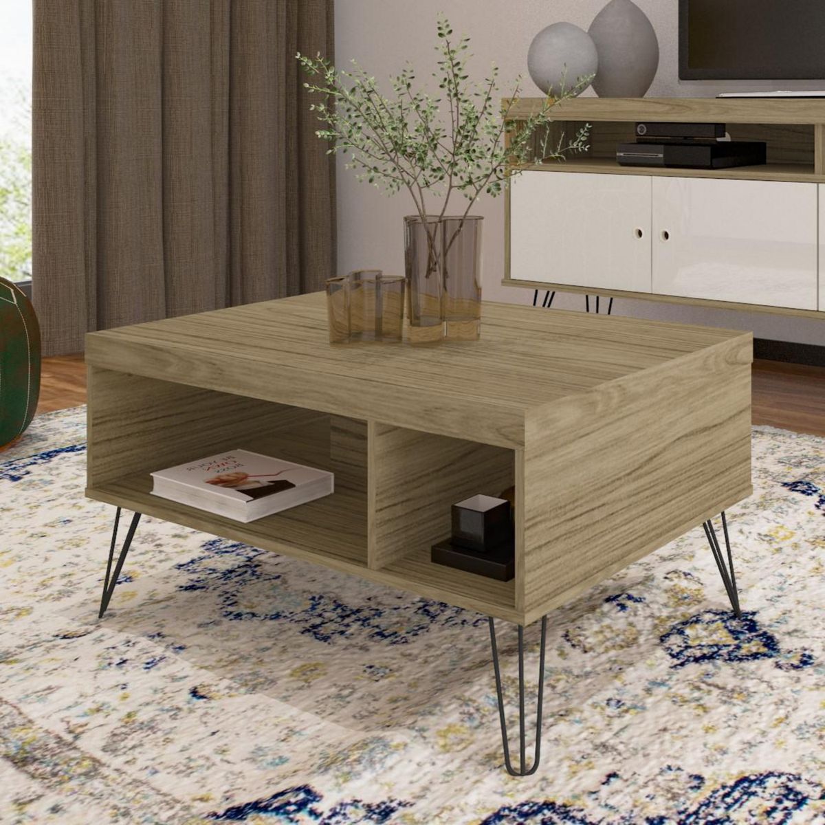 EXIT - Mesa de centro Liberty Roble 91x59x45 cm