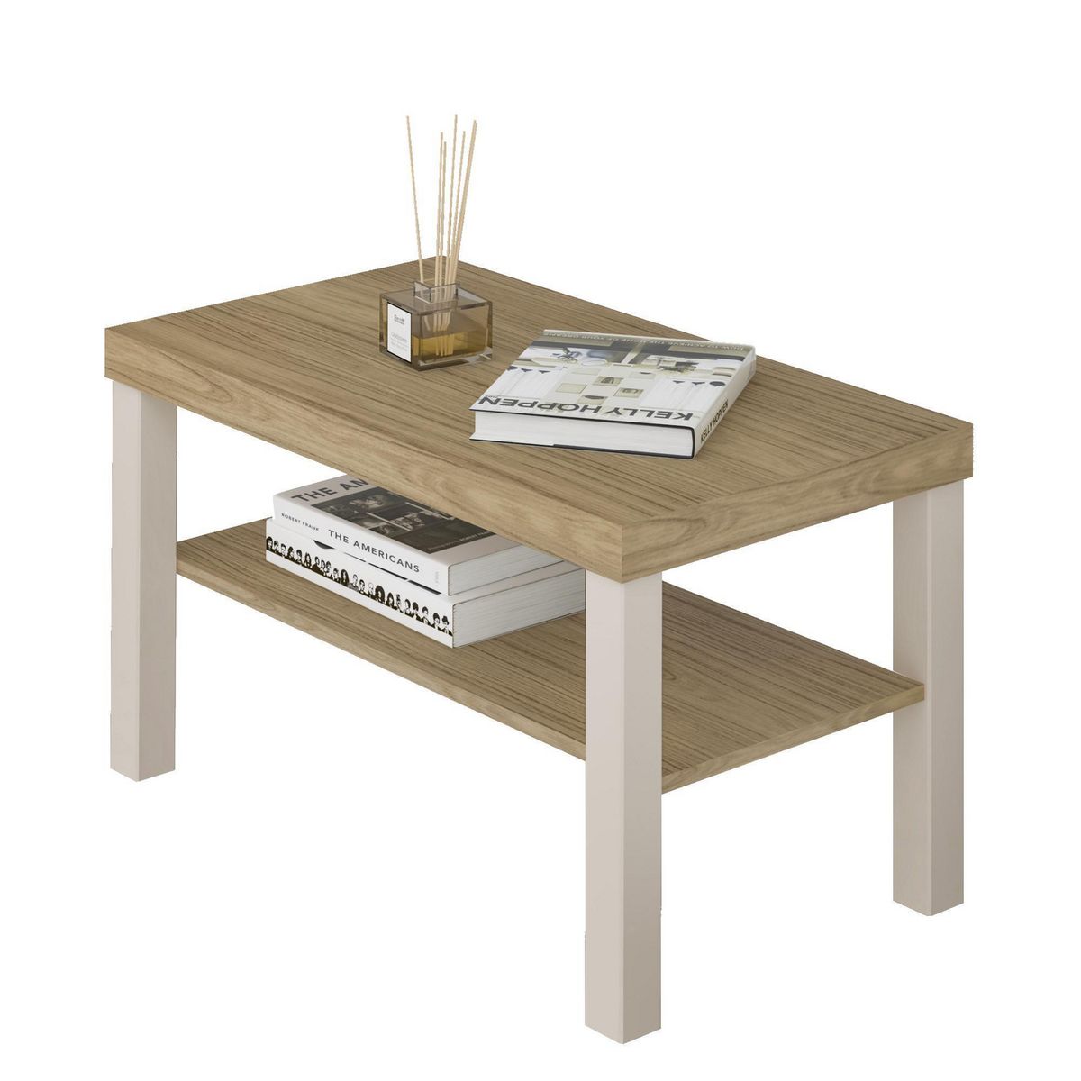 EXIT - Mesa de centro UP Roble/beige 80x45x45 cm