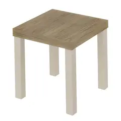 EXIT - Mesa lateral UP Roble/beige 45x45x45 cm