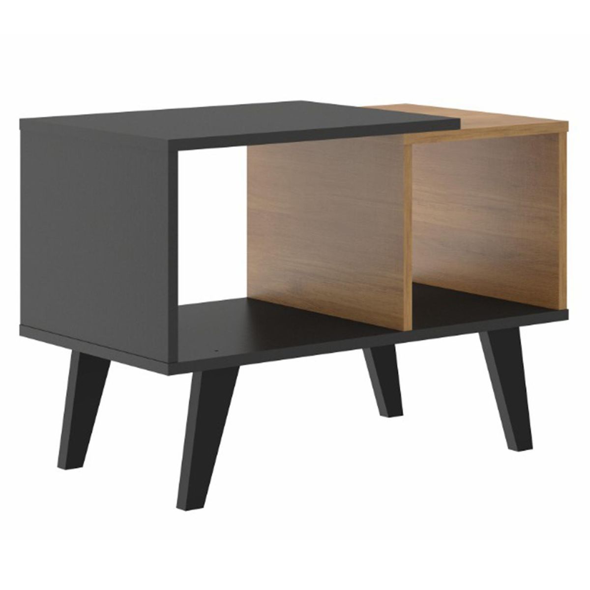 EXIT - Mesa de centro Sara Roble/gris 68x36x47.5 cm