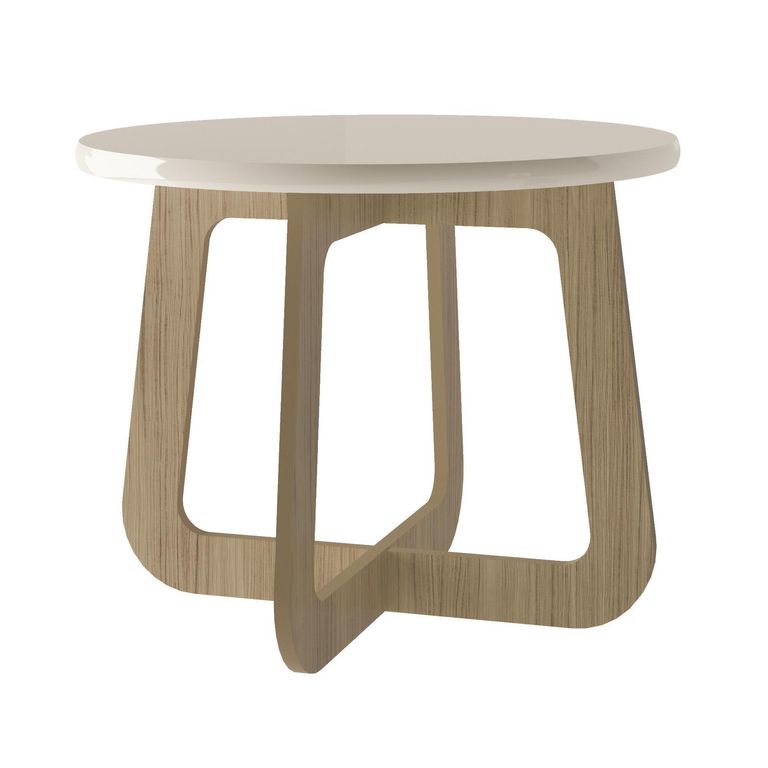 EXIT Mesa de centro Jasmin Beige/roble 59x59x46.5 cm