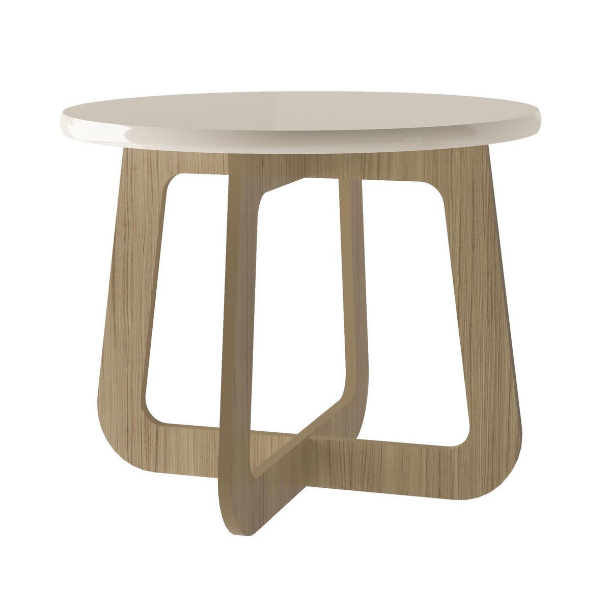 EXIT - Mesa de centro Jasmin Beige/roble 59x59x46.5 cm