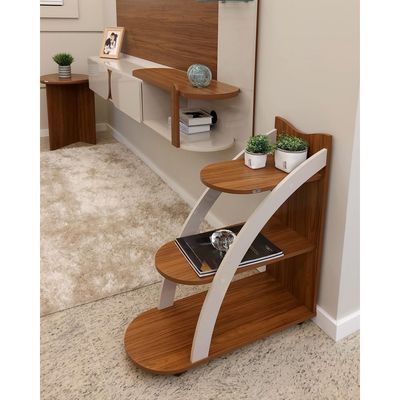 Imagen 2 del producto Mesa lateral Andes Cedro/beige 29.5x70x75.5 cm