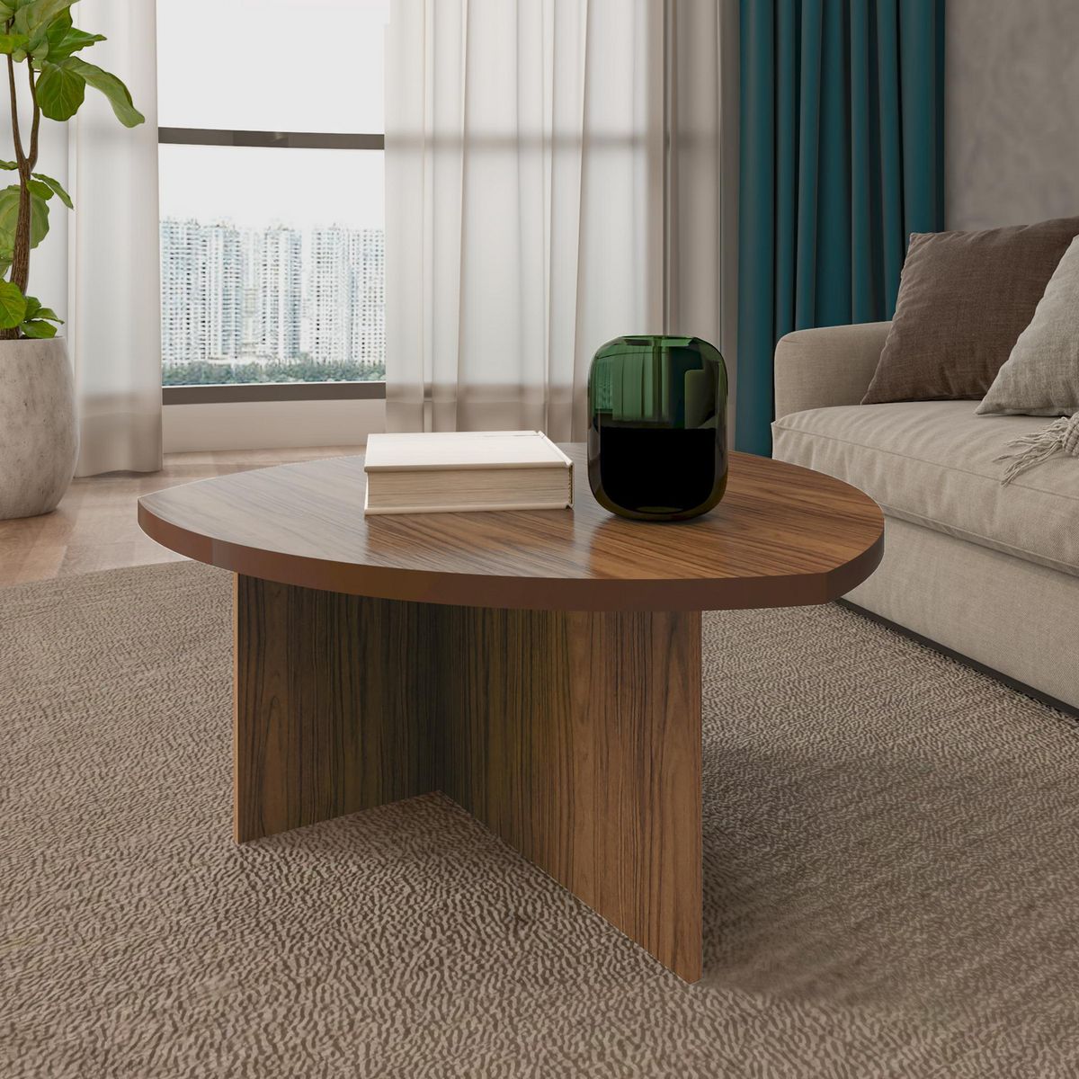 EXIT - Mesa de centro Delta Cedro 76x76x40 cm