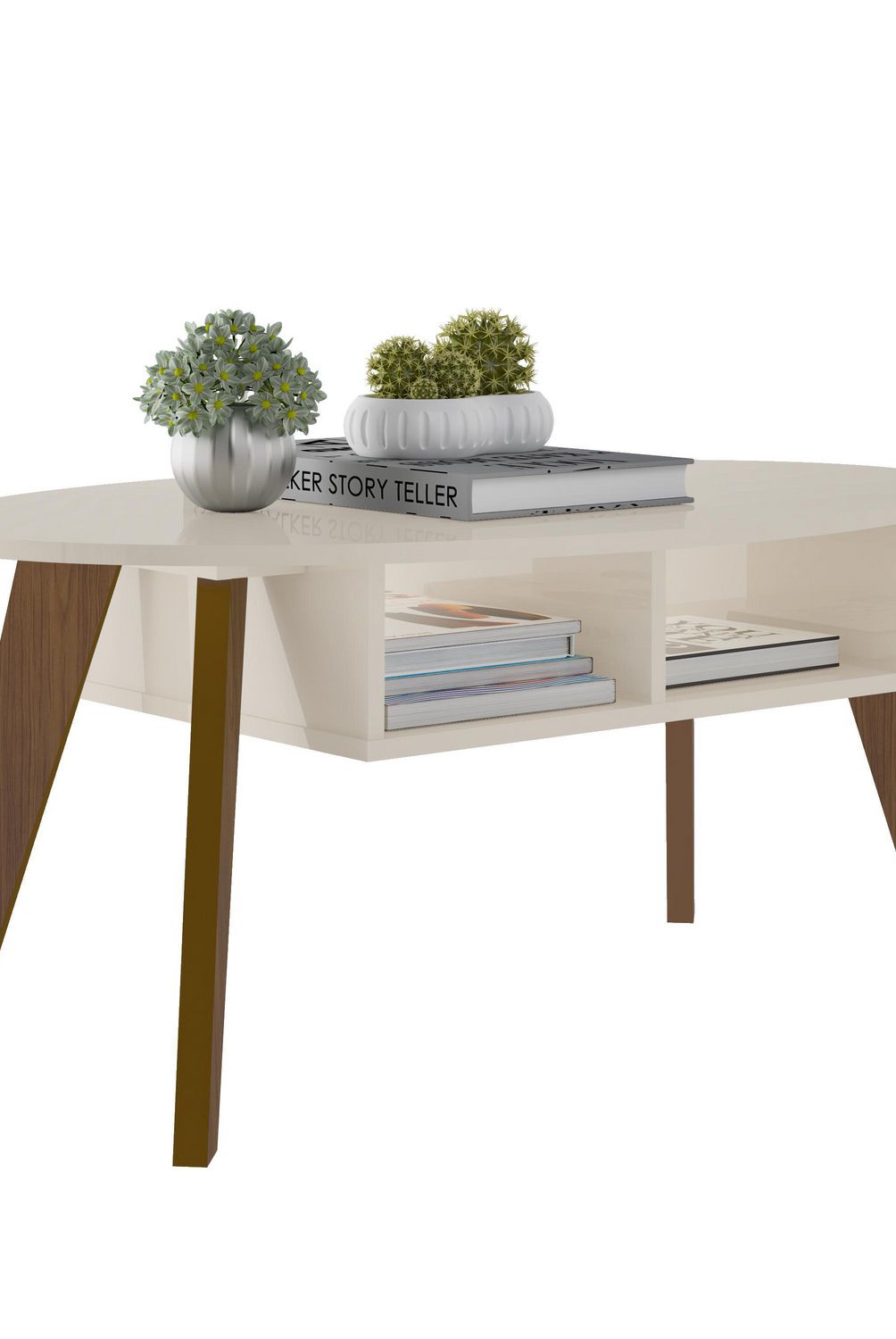 EXIT - Mesa de centro Diva Beige/cedro 100x60x44 cm