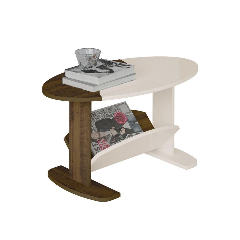 EXIT Mesa de centro Isis Pino/beige 80x45x40 cm