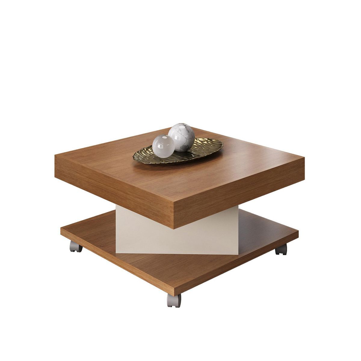 EXIT - Mesa de centro Saara Cerezo/beige 63x63x35 cm
