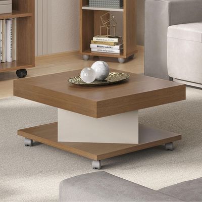 Imagen 2 del producto Mesa de centro Saara Cerezo/beige 63x63x35 cm