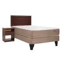 Cama Europea Bamboo + Set Pamplona 1,5 Plaza