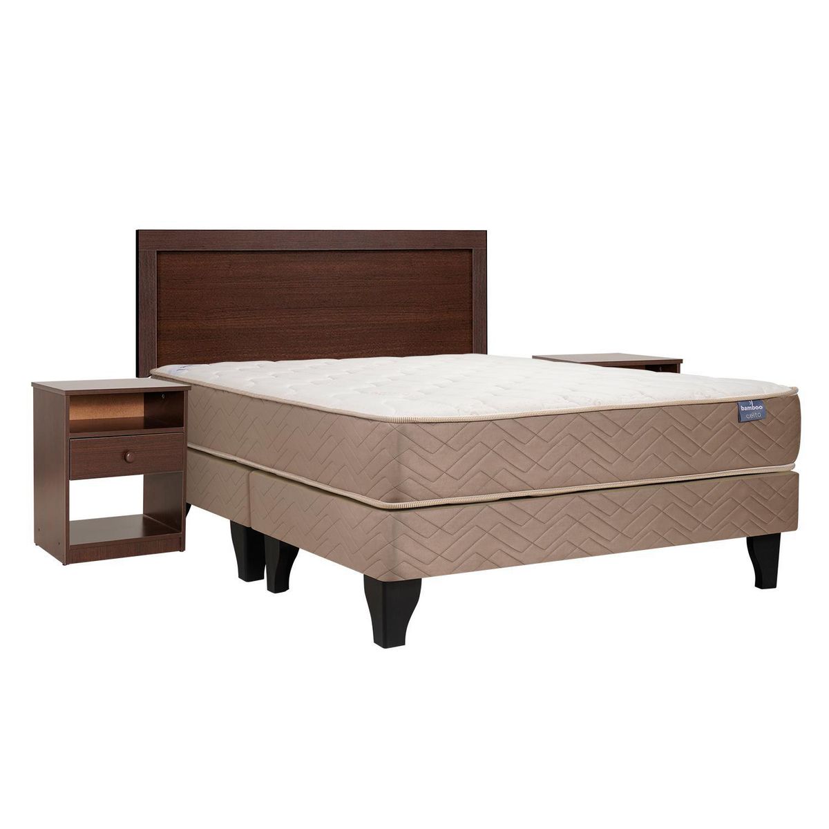 CELTA - Cama Europea Bamboo + set Pamplona 2 plazas b/d