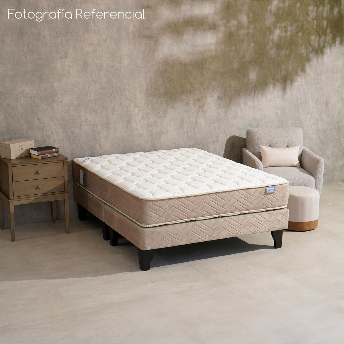 CELTA - Cama Europea Bamboo + set Pamplona 2 plazas b/d