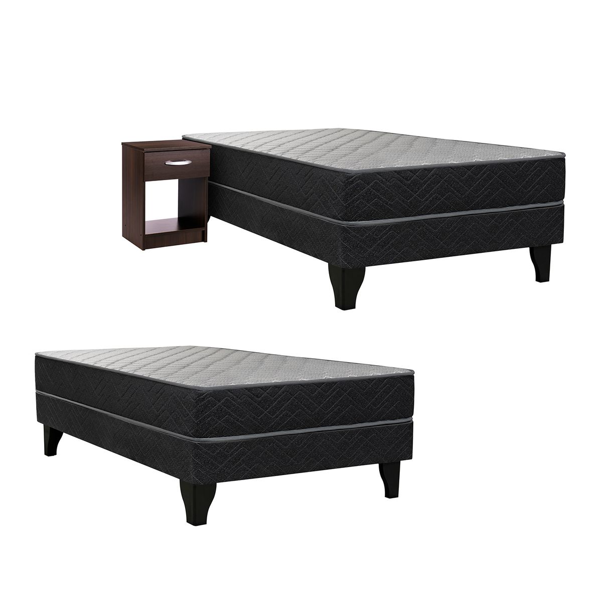 CELTA - 2 Camas Apolo + Velador Asturias 1 Plaza