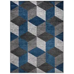 ILLUSIONS - Alfombra 150x200 cm Polipropileno Azul