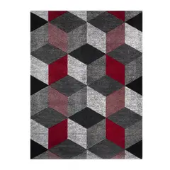 ILLUSIONS - Alfombra Carved avangard 150x200 cm Polipropileno Rojo