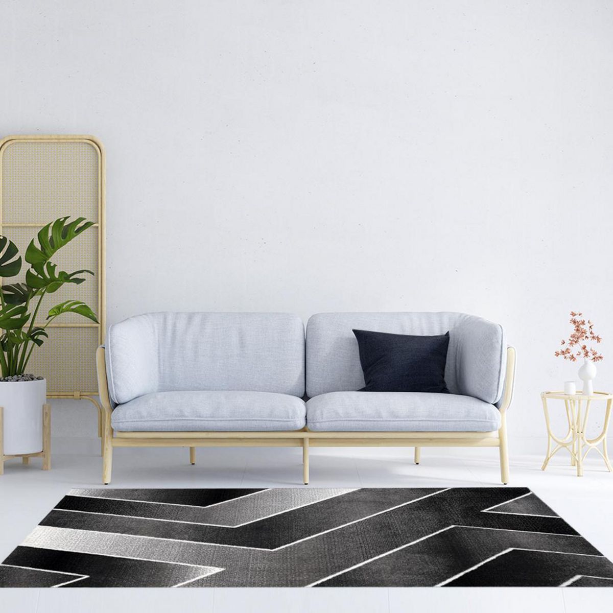 ILLUSIONS - Alfombra Carved avangard 150x200 cm Polipropileno Negro