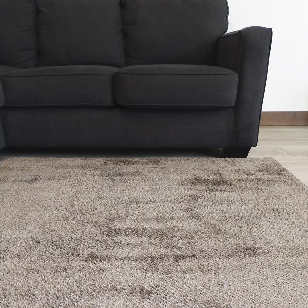 ILLUSIONS - Alfombra Shaggy dubai 150x200 cm Polipropileno Café