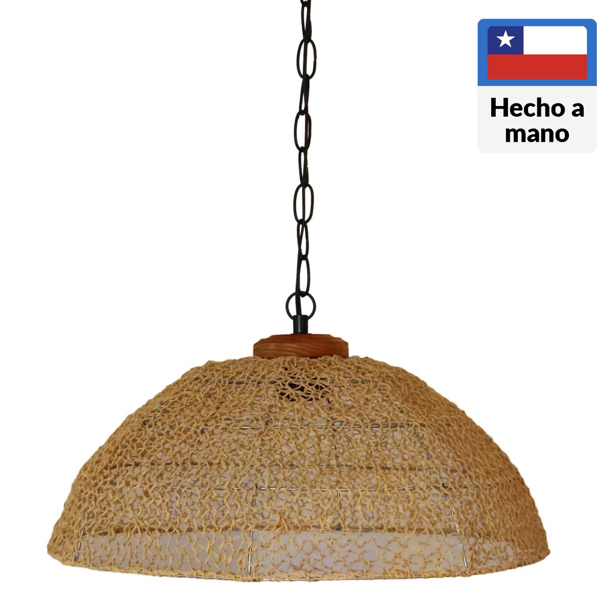 CAROLD STEVENS - Lámpara Colgante Madera Beige 46 cm