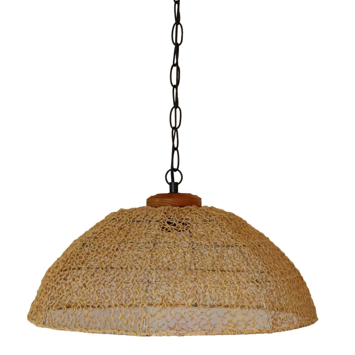 CAROLD STEVENS - Lámpara Colgante Madera Beige 46 cm